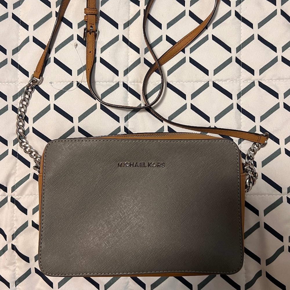 Brown & Gray Michael Kors Crossbody